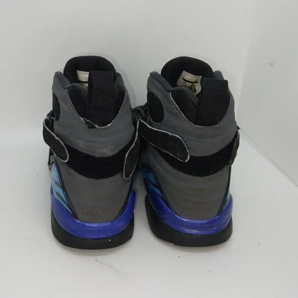 NIKE AIR JORDAN 8 Retro Big Boys Aqua/Black Sneakers - Size: 7Y